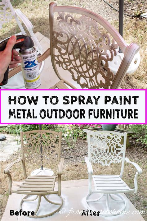 can exterior house paint be used on metal patio furniture|patina paint metal outdoor furniture.